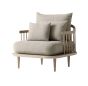 Fly Lounge Chair SC1 Back & seat upholstered cushions Oiled oak frame Clay 0011