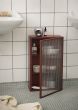 Haze Wall Cabinet - Reeded Glass - Oxide Red