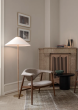 9602 Floor Lamp - Brass/Canvas
