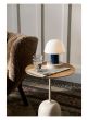 Lato Side Table LN8 - Round Ø40 H50 - Crema Diva marble - Veneer Lacquered oak