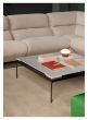 Sett Coffee Table LN13 L100 W100 H34 cm Dark Chrome frame Marble - Bianco Carrara