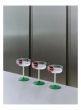 Tint Coupe Glass - Set of 2-Clear - jade light green and jade dark green