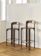 Rey bar stool, 75 cm, umber brown