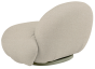 Pacha Outdoor Lounge Chair with armrest - Swivel - Natté, Linen Chalk