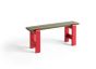 Weekday Bench Duo - Olive Pinewood Benchtop/Wine Red Pinewood Frame