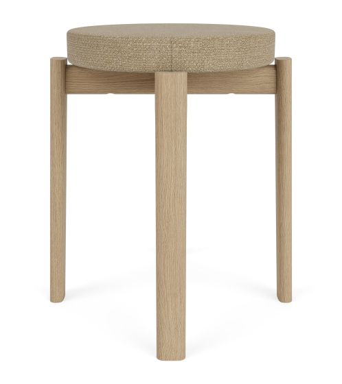 Passage Stool - Natural Oak/Audo Boucle 02