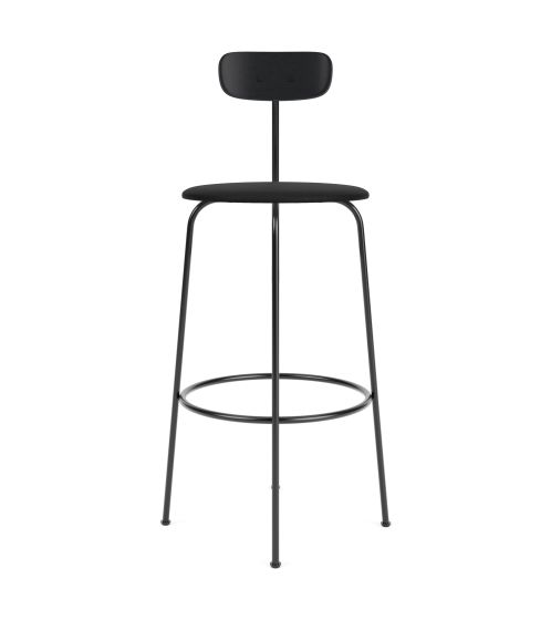 Afteroom Bar Chair Seat Upholstered - Black Painted Ash/Sierra 1001