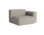 Mags Soft Wide Right Low Armrest Module - Linara-311, Beige stitches