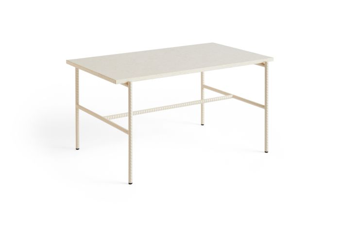 Rebar Coffee Table L80 x W49 x H40,5 - Alabuster Frame/Beige Marble Tabletop