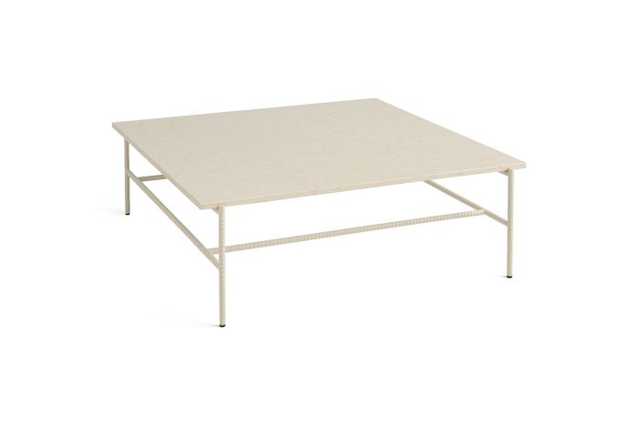 Rebar Coffee Table L100 x W104x H33 - Alabuster/Beige Marble Tabletop