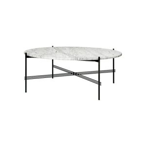 TS Coffee Table Ø105 Round - Black/White Carrara Marble