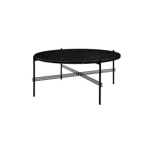 TS Coffee Table Ø80 Round - Black/Black Marquina Marble