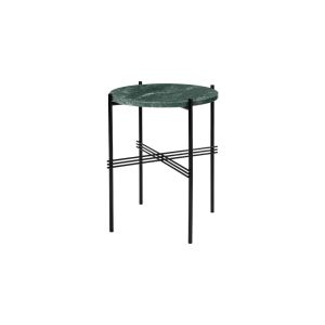 TS Side Table Ø40 - Round - Black base Green Guatemala Marble