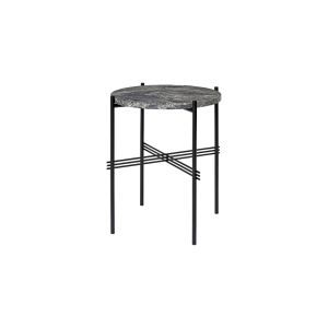 TS Side Table Ø40 - Round - Black Base - Grey Emperador Marble