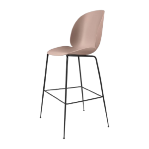 Beetle Bar 75 Chair - Black Matt/Sweet Pink, Plastic Glides