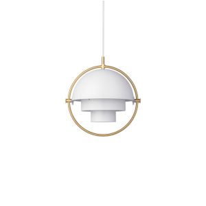 Multi-Lite Pendant - Small - Brass/White Semi Matt