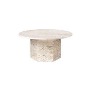 Epic Coffee Table - Round, Ø80, Neutral White Travertine