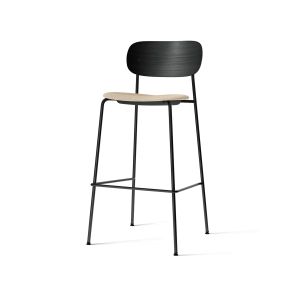Co Bar Chair - Black Steel/Upholstery (Kvadrat, Remix 0223 (White))