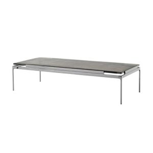 Sett Coffee Table LN12 L60 W140 H34 - Dark Chrome frame Glass Smoked Cast