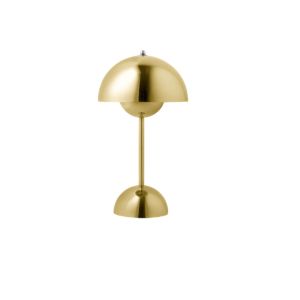 Flowerpot Portable Lamp VP9, Brass-Plated, Magnetic Charger