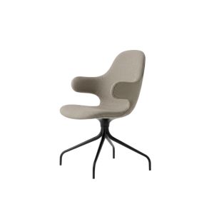 Catch Armchair JH15 Black tube base Felt gliders - Canvas