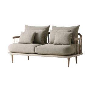 Fly Sofa SC2 2-seater Back & seat upholstered cushions Oiled oak frame