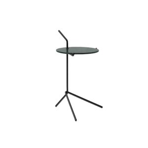 Halten Side Table SH9 L40 W32 H66 - Warm Black Base Marble/Verde Guatemala