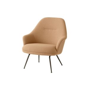 Rely Lounge Chair HW140 High Back with Arms - Bronzed Tube Base / Upholstery Yoredale UDA30