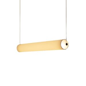 Barceloneta Horizontal Pendant Lamp 150 - Texture Black Canopy / Beige Cardboard Shade