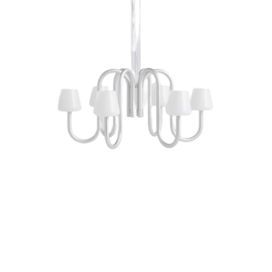 Apollo Chandelier 745 - White Opal Glass