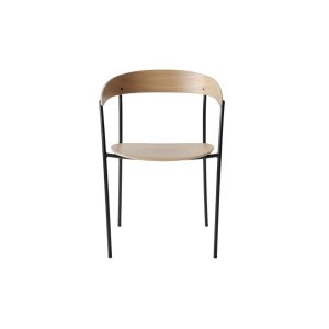 Missing Dining Armchair - Black Steel Frame / Oak