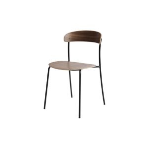 Missing Dining Chair - Black Steel Frame / Walnut