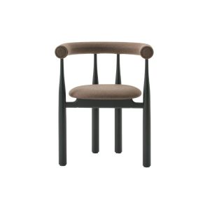 Bukowski Dining Chair - Black Legs / Full Upholstery Wooly Plus 1008