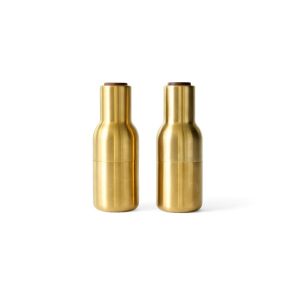 Bottle Grinders (Set of 2) - Brushed Brass/Walnut
