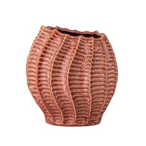 Callon Vase – مزهرية كالون، وردي، فخار حجري