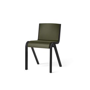 Ready Dining Chair - Black Oak/Leather Envy Olive 20324