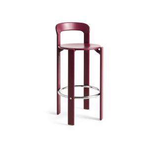 Rey Bar stool High H75 Standard glider-Grape red