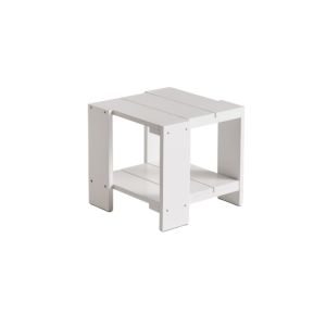 Crate Side Table - White Lacquered Pinewood