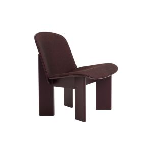 Chisel Lounge Chair - Dark Bordeaux Lacquered Beech, Front Upholstery-Remix-373