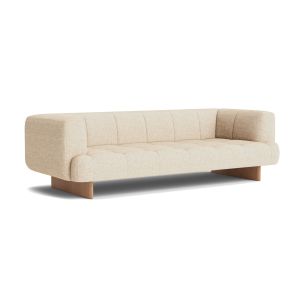 Quilton Lift 3 seater Water-based lacquered oak base-Full upholstery-Bolgheri-LGG60