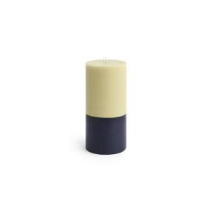 Silo Candle Large - Lime White and Midnight Blue