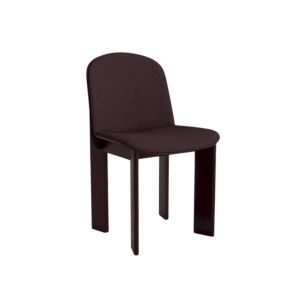 Chisel 65 Dining Chair - Dark Bordeaux Lacquered Beech / Front Upholstery Remix 373