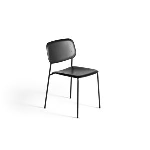 Soft Edge 45 - Black Powder Coated Steel/Black Polypropylene Seat