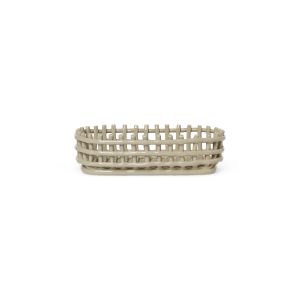 Ceramic Basket Oval - Cashmere