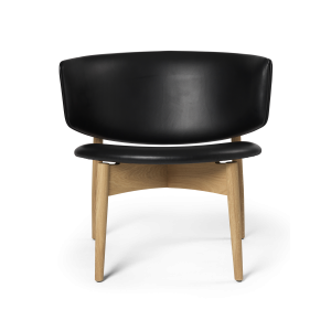 Herman Lounge Chair - Wood/Envy Leather-Black