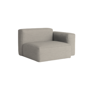 Mags Soft Wide Right Low Armrest Module - Linara-311, Beige stitches