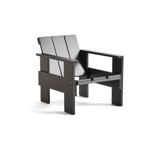 Crate Lounge Chair - Black Lacquered Pinewood