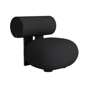 Hippo Lounge - Black Oak/Black Upholstery Sahco Kvadrat Zero 0010