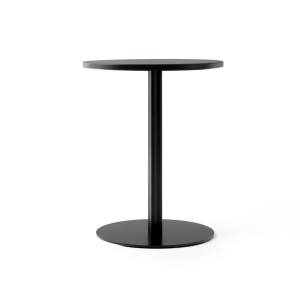 Harbour Column Dining Table  A 60 x H:73 - Black Steel Base/Charcoal Linolieum Top