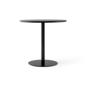Harbour Column Dining Table  A 80 x H:73 - Black Steel Base/Charcoal Linoleum Top